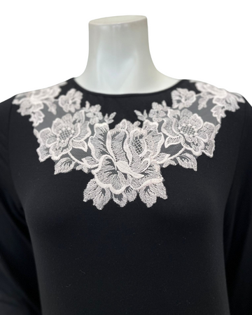 Verdiani 4435 Black/Pink Necklace Lace Applique Pull On Modal Nightown Myselflingerie.com